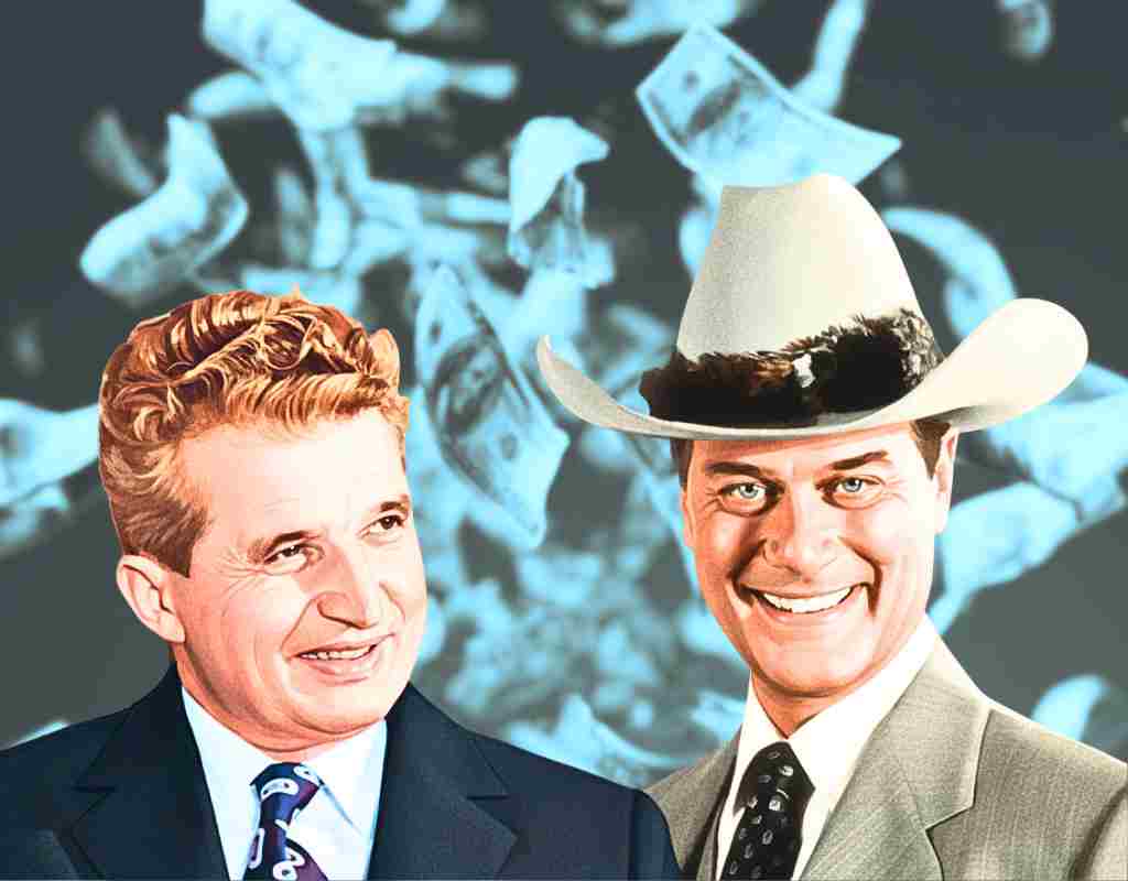 Larry Hagman e Ceausescu