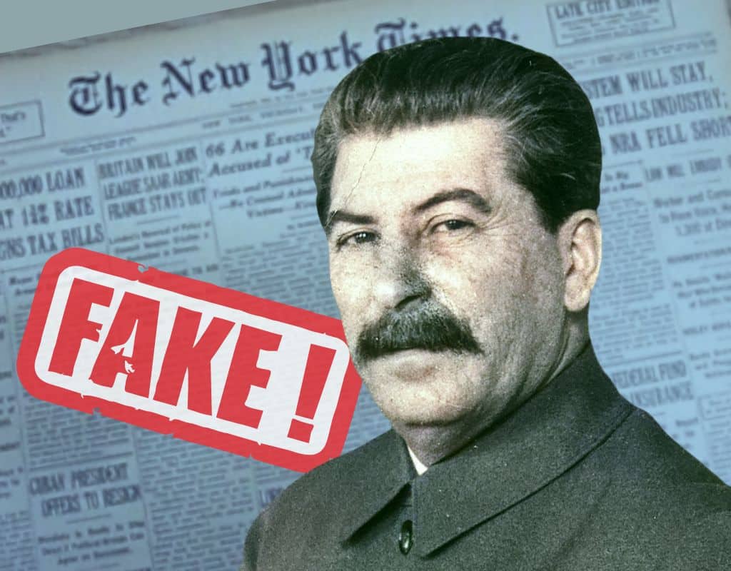 Stalin Fake News al New York Times
