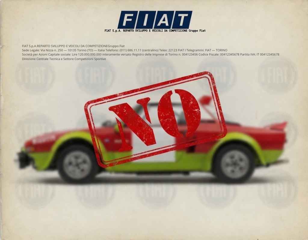 Fiat X 1/9 Abarth Rally